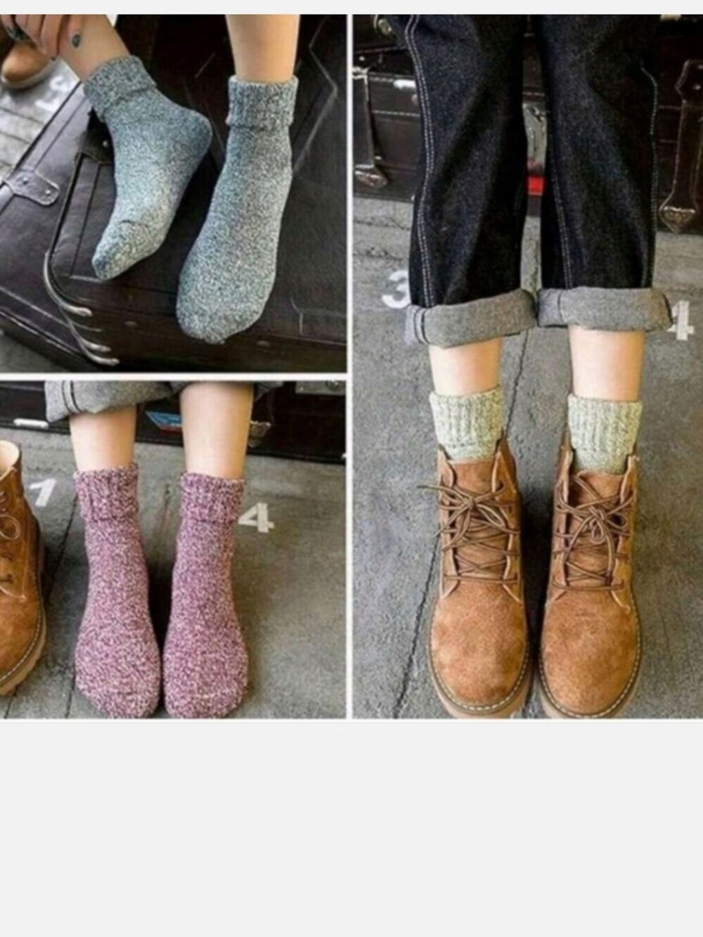 New 5 Pairs Women's Spring And Winter Socks - Picture 2 of 3
